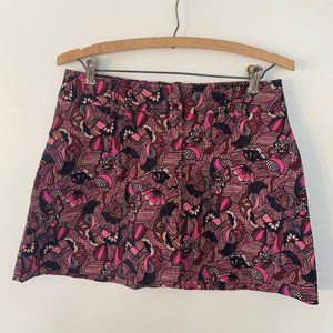 Zara Button Front Floral Mini Skirt Size M